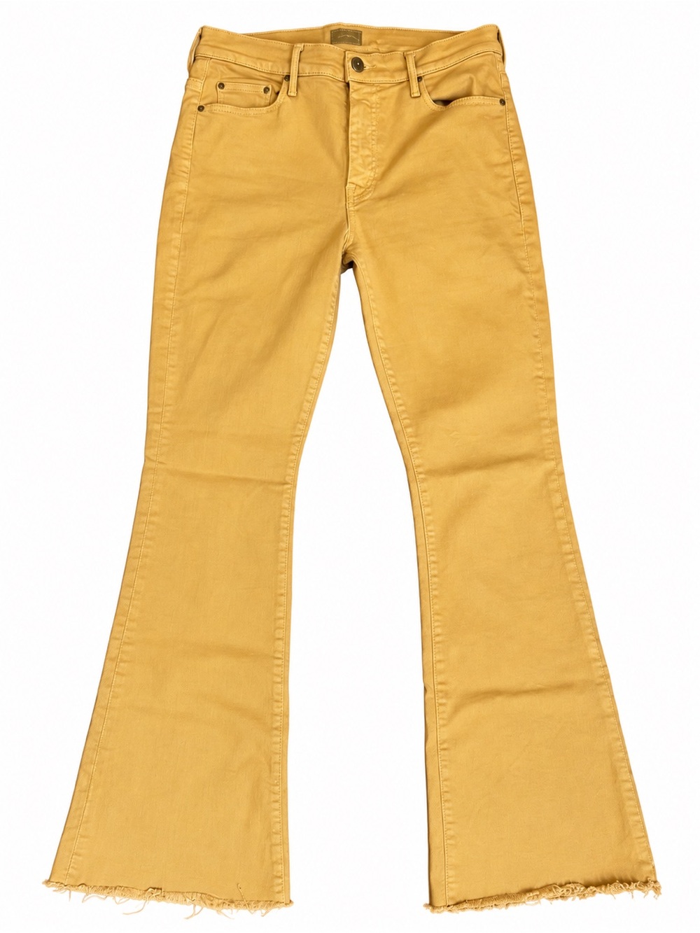 MOTHER Yellow Mustard Bootcut Jeans